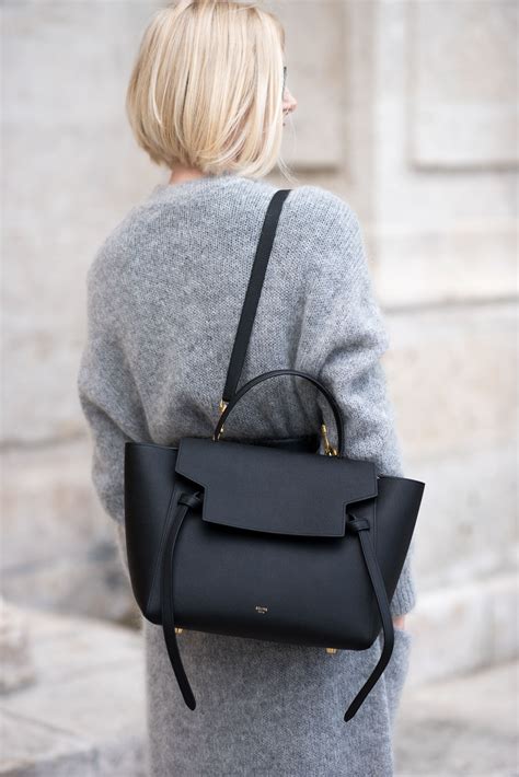 celine clasp leather bag|Celine belt bag street style.